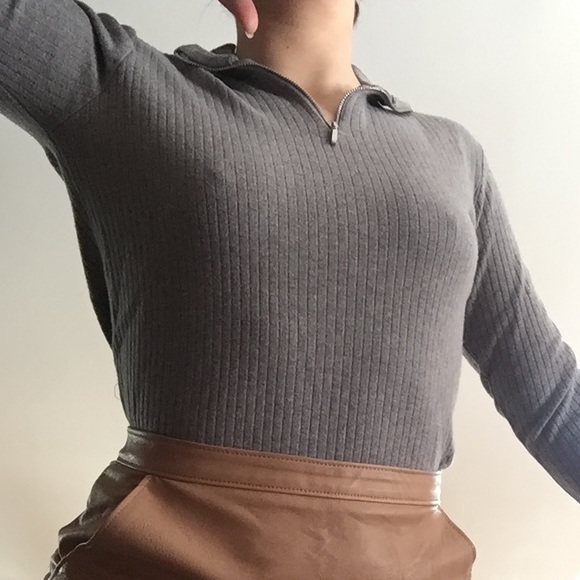 Vintage Tops - 90s Basic Editions Ribbed Long Sleeve Shirt